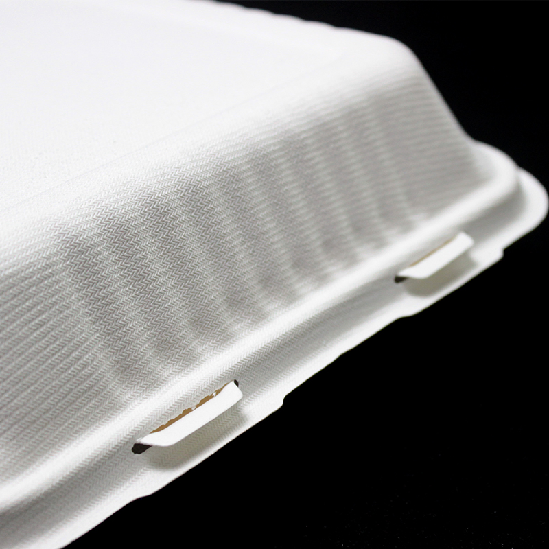 Sugarcane Biobased Biodegradable Burger Lunch Box Take-out Food Container