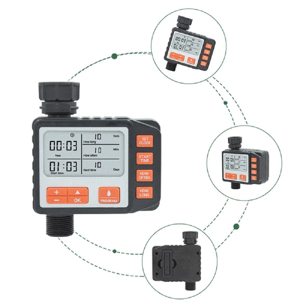 Programmable Waterproof Timer Electronic Valve for Watering Plants Garden LCD Display Wbb17731