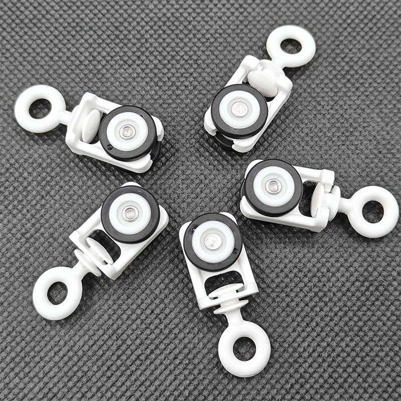 Curtain Tracks Accessories Wave Ripple Fold 16mm Width Glider Wheel Curtain Rail Plastic Glider Pulley Runners