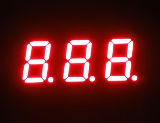 Common Cathode 7 Segment Kem LED 3 Digit 7 Segment Display