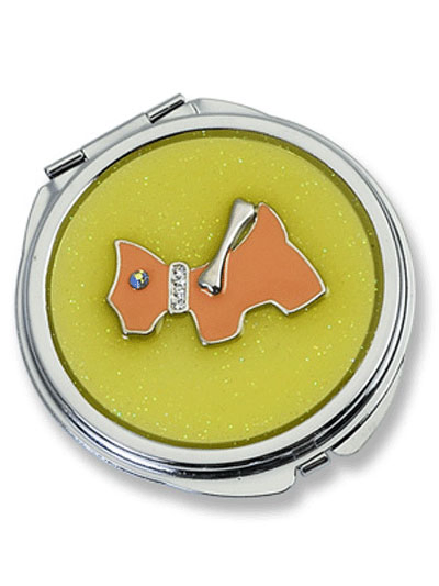 Fantastic PU Folded Portable Makeup Silver Mirror