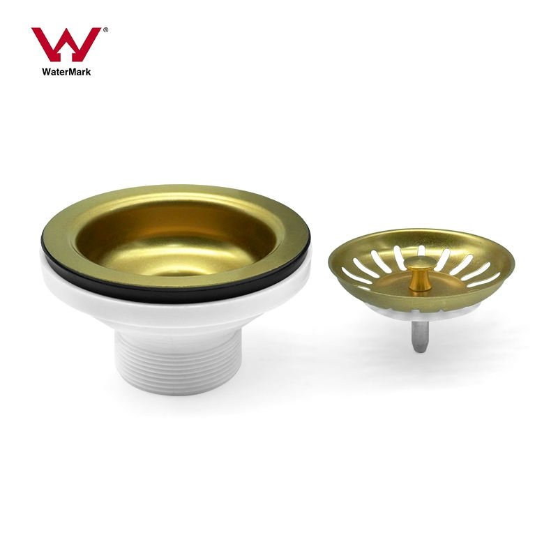 Manufacturing Watermark PVD Nano Golden Stainless Steel Filter Basket Kitchen Sink Drain