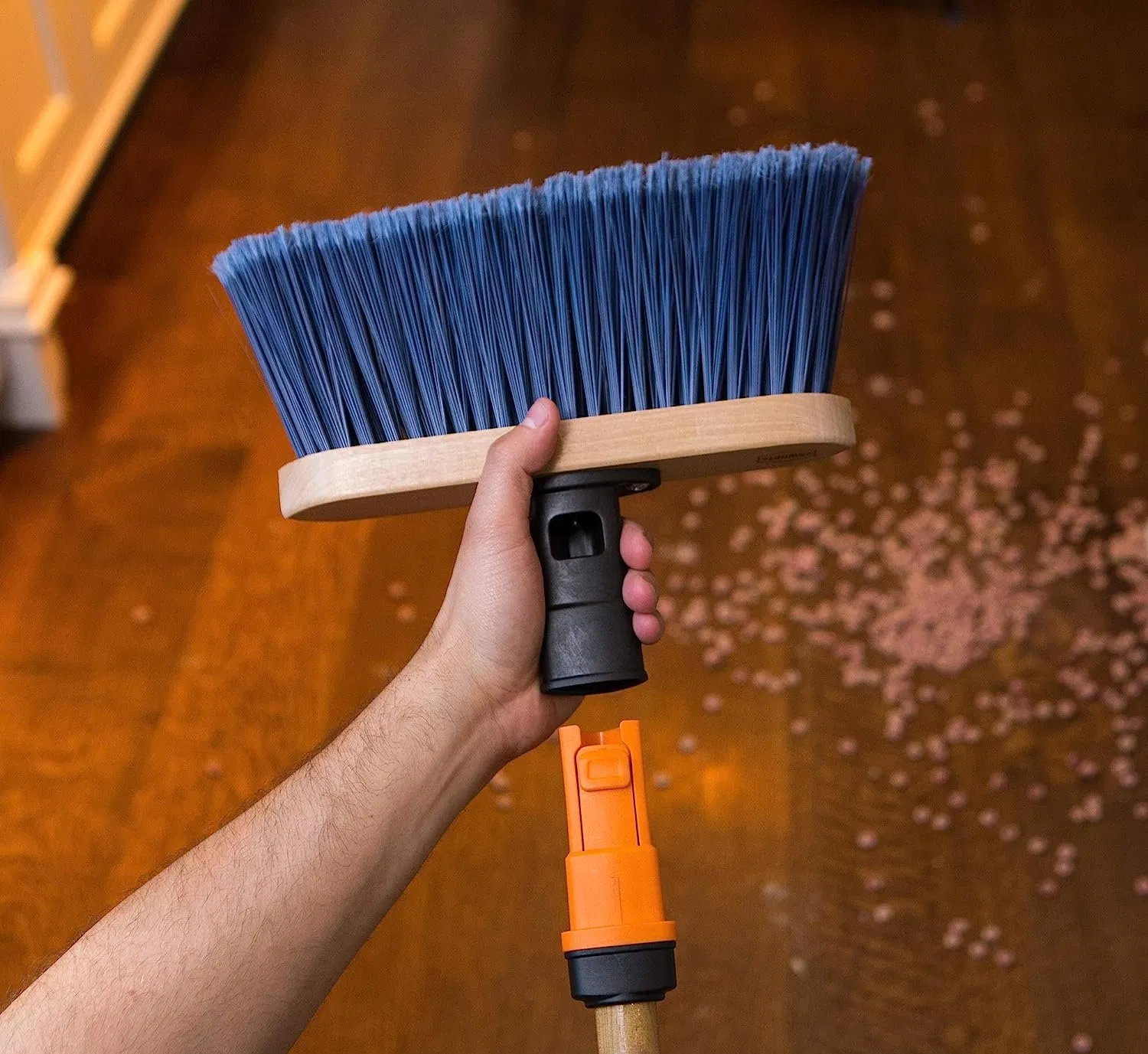 Long Handle Interchangeable Cleaning Products Multi-Surface Angle Broom