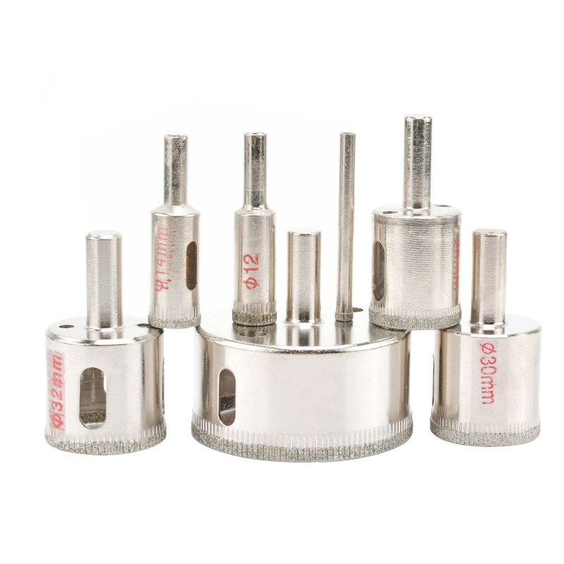 Factory Price Glass Diamond Core Drill Bit 6-100mm Electroplated Diamond Grit Hole Saw for Glass Tile Marble Drilling