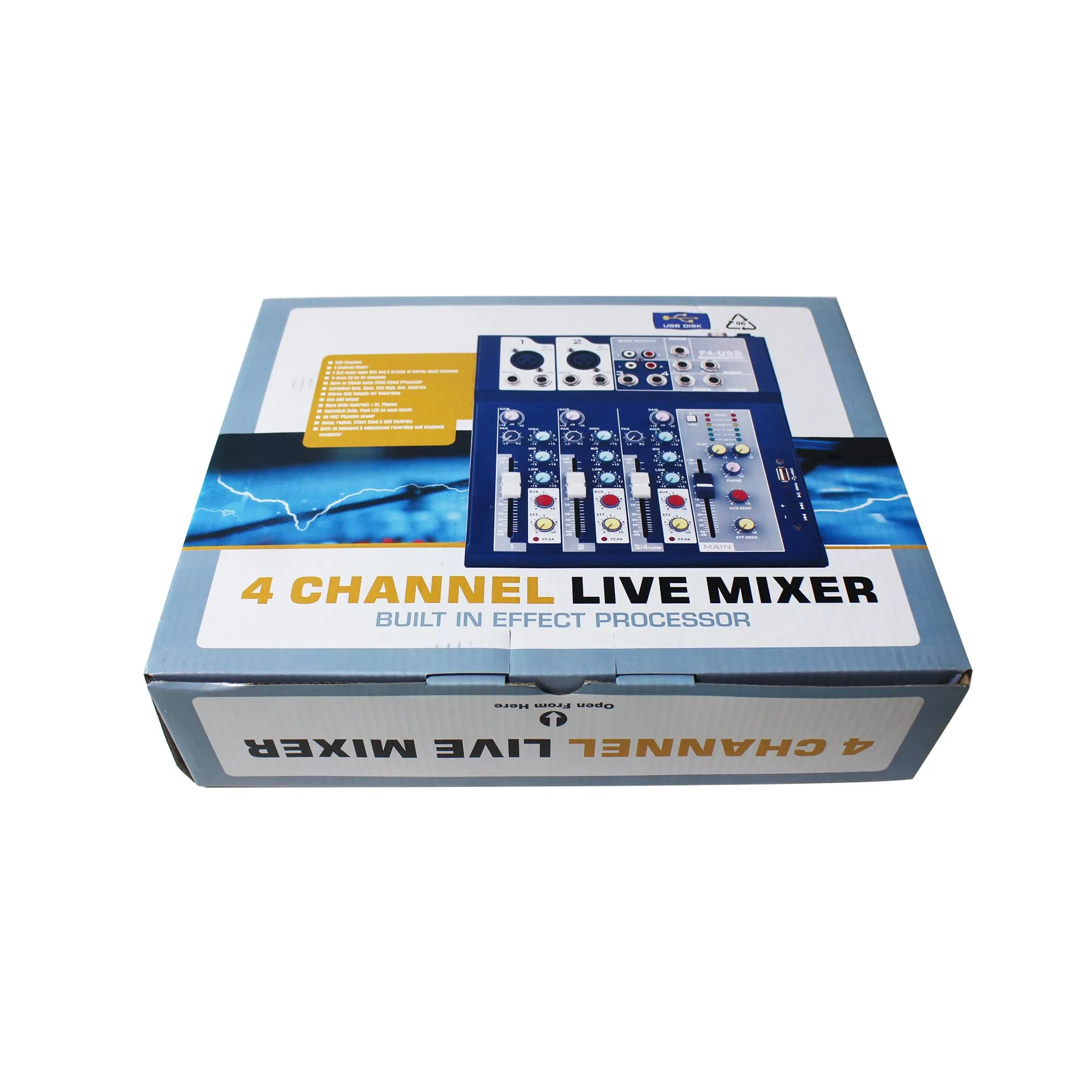 4-канальный аудиомикшер с DSP-эффектами и USB