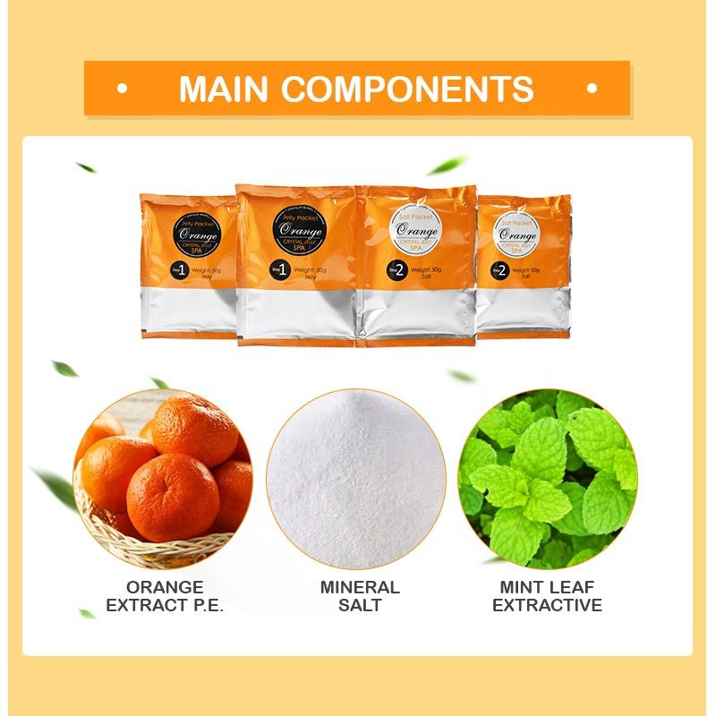 Aixin Cosmetics Foot Care Crystal Jelly Foot SPA Moisturizing Foot Bath Salt Orange Foot Mask