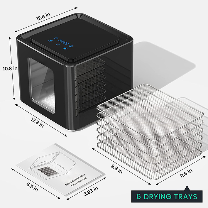 Customized Logo Stainless Steel Home Electric Fruit Food Dehydrator