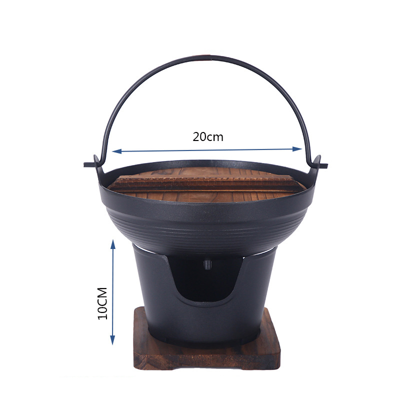Japanese Style Mini Non-Stick BBQ Pan Single Portable Table Top Barbecue Grill