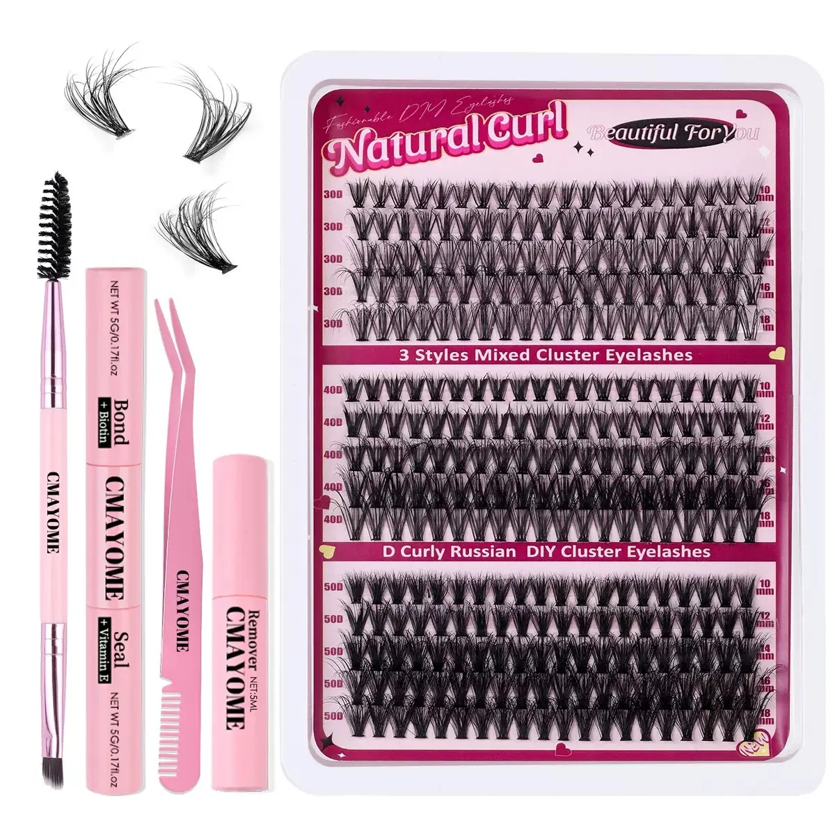 Tweeze and Glue Lash Remover Profession Makeup Accessories for Woman Kawaii Eyelash