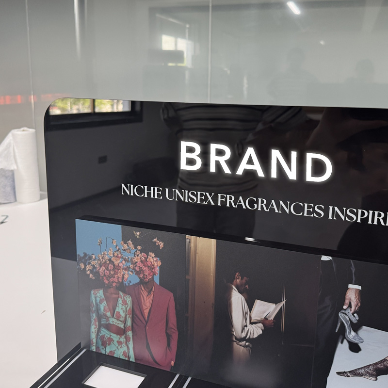 Luxury Acrylic Cosmetic Display Stand for Makeup Shops