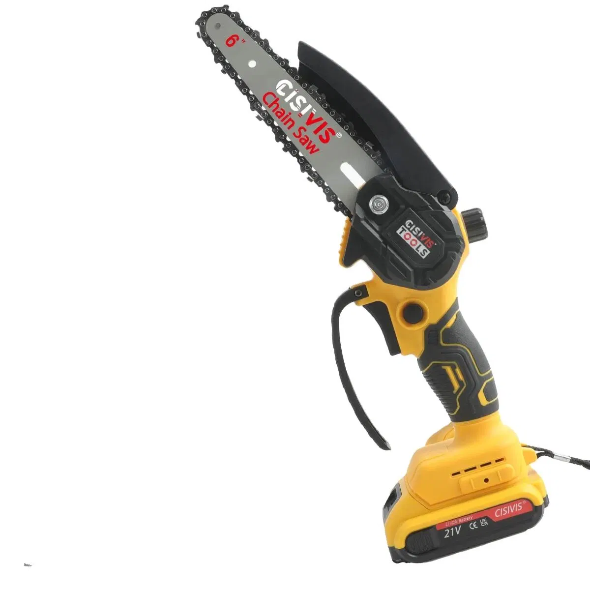 21V Lithium Portable Electric Chain Saw Chainsaw Garden Electric Chainsaw Mini Chainsaw for Wood Cutting