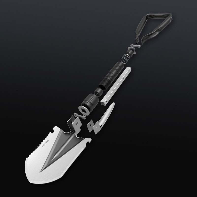 Nextool Multifunctional Tool Stainless Steel Pickaxe Folding Shovel with Anti-Rust