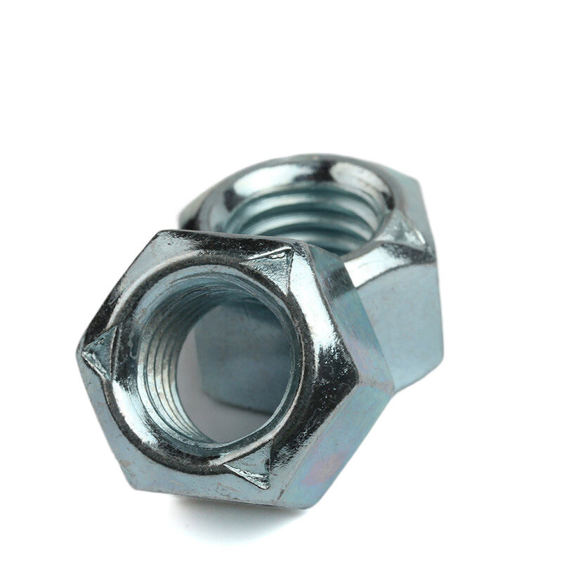 Premium Hex Lock Nuts M10 M12 M14, Zinc Coated Steel