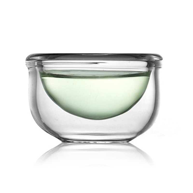 Reusable Double Wall Clear Glass Small Shot Mini Mug