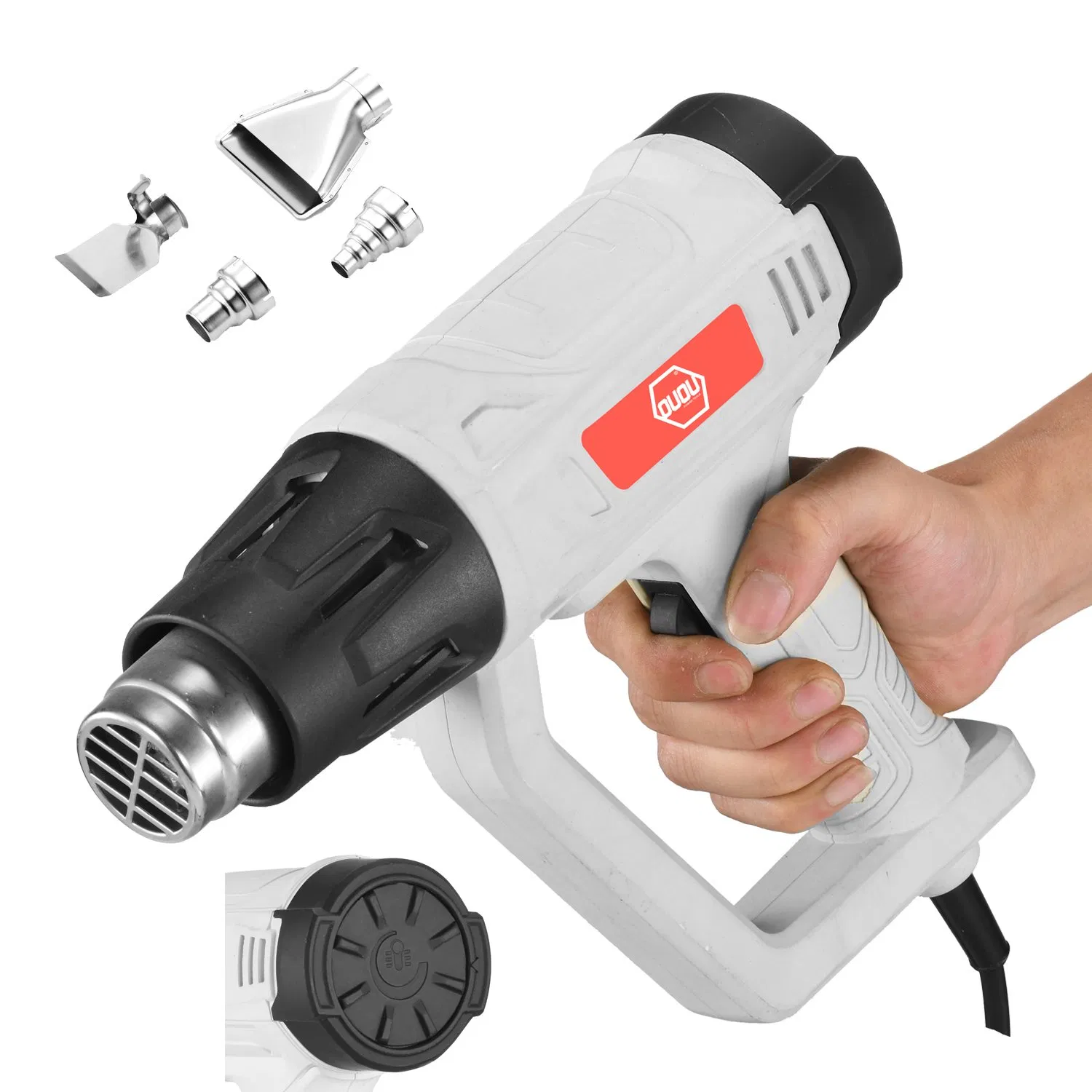 Heavy Duty 2000W Two Temperature Settings Hot Air Gun Heat Blower Pistol for Defrosting Shrinking Wrapping