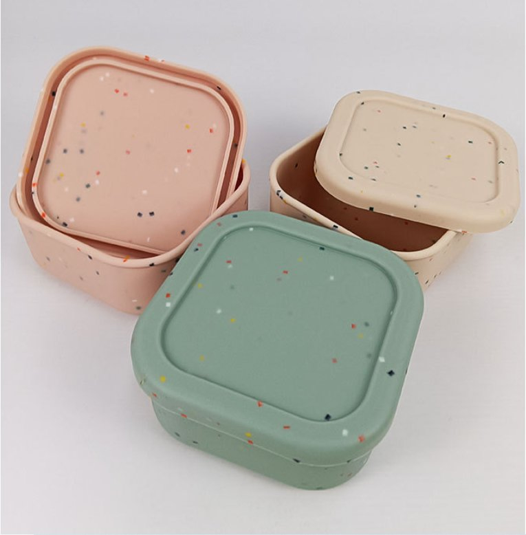 Custom Speckled Silicone Bentobox Lunchbox