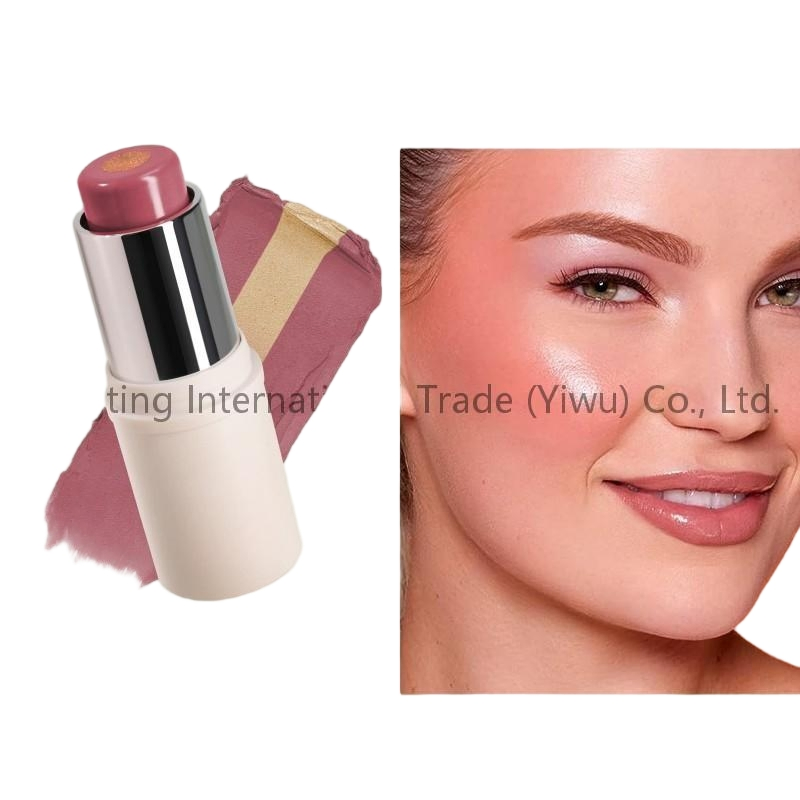 Blush Face Powder, Baked Mineral Powder Blush & Highlighter, Soft Velvet Texture Highlight Face Pinkish Baby Cheeks