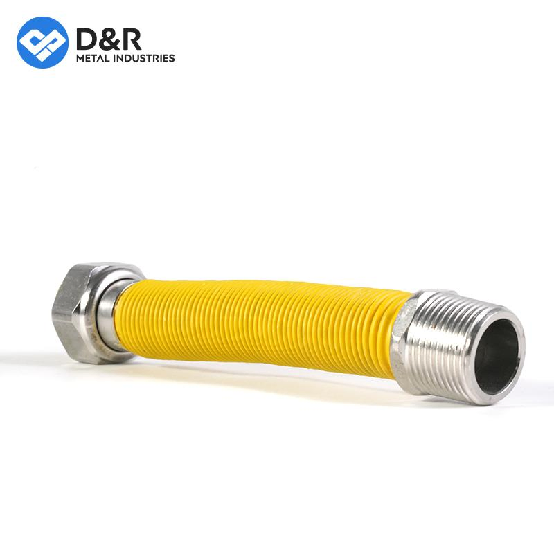 D&R Factory Price Metal Flexible Hoses Flexible Stainless Steel Pipe Gas Stove Connector Flexible Gas Lines
