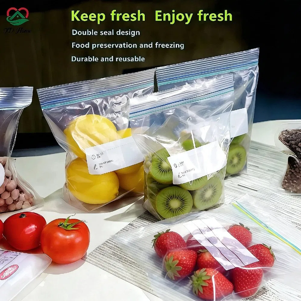 Plastic Zip Ziplock PE Bags for Food Snack Freezer Fruit Vegetable Storage