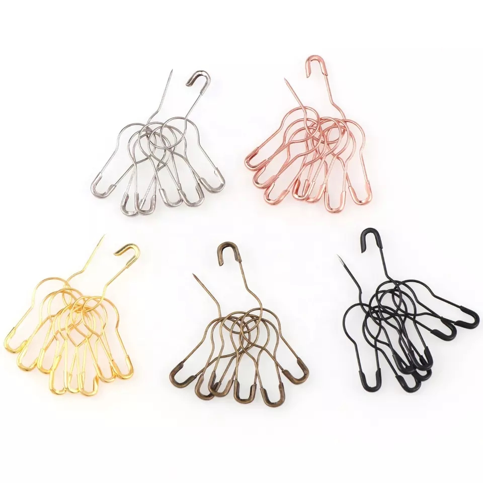 22mm Mixed Safety Pins Metal Gourd Pins Cross Stitch Marker for DIY