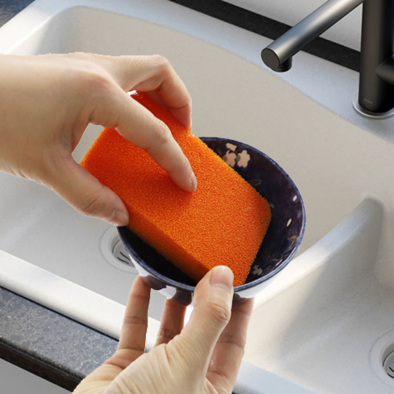 Multi-Purpose Scrub Sponges for Kitchen- Non-Scratch Microfiber Sponge Along with Heavy Duty Scouring Power