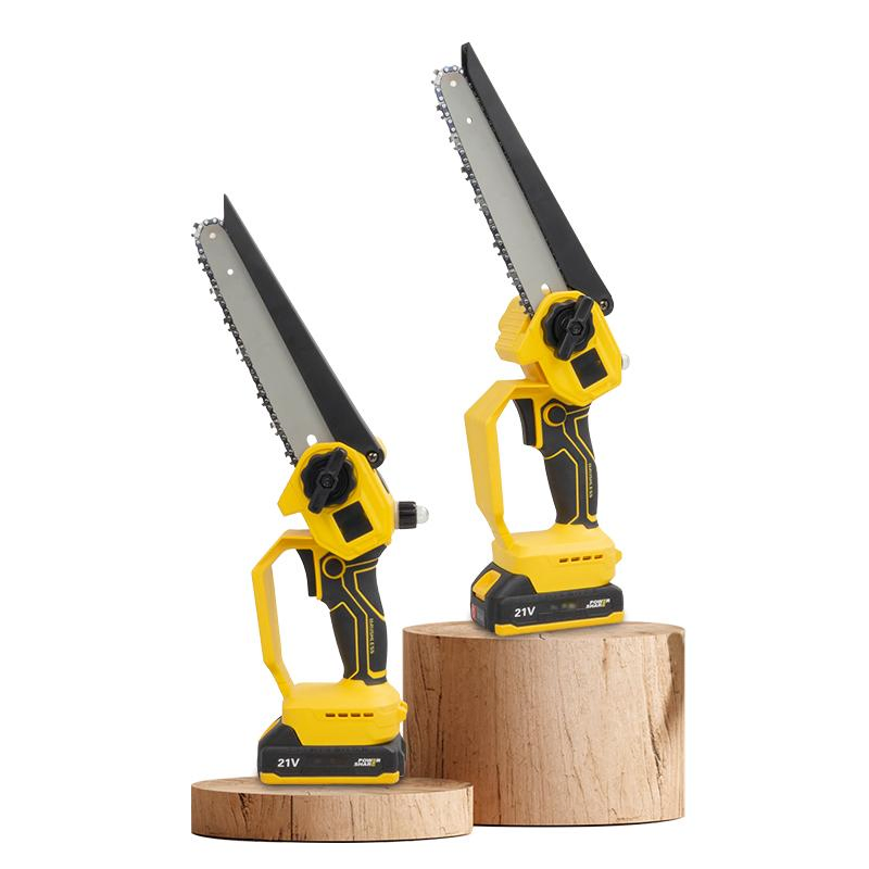 18V Cordless Chainsaw Brush Cutter Power Tool with Lithium Battery & Safety Lock