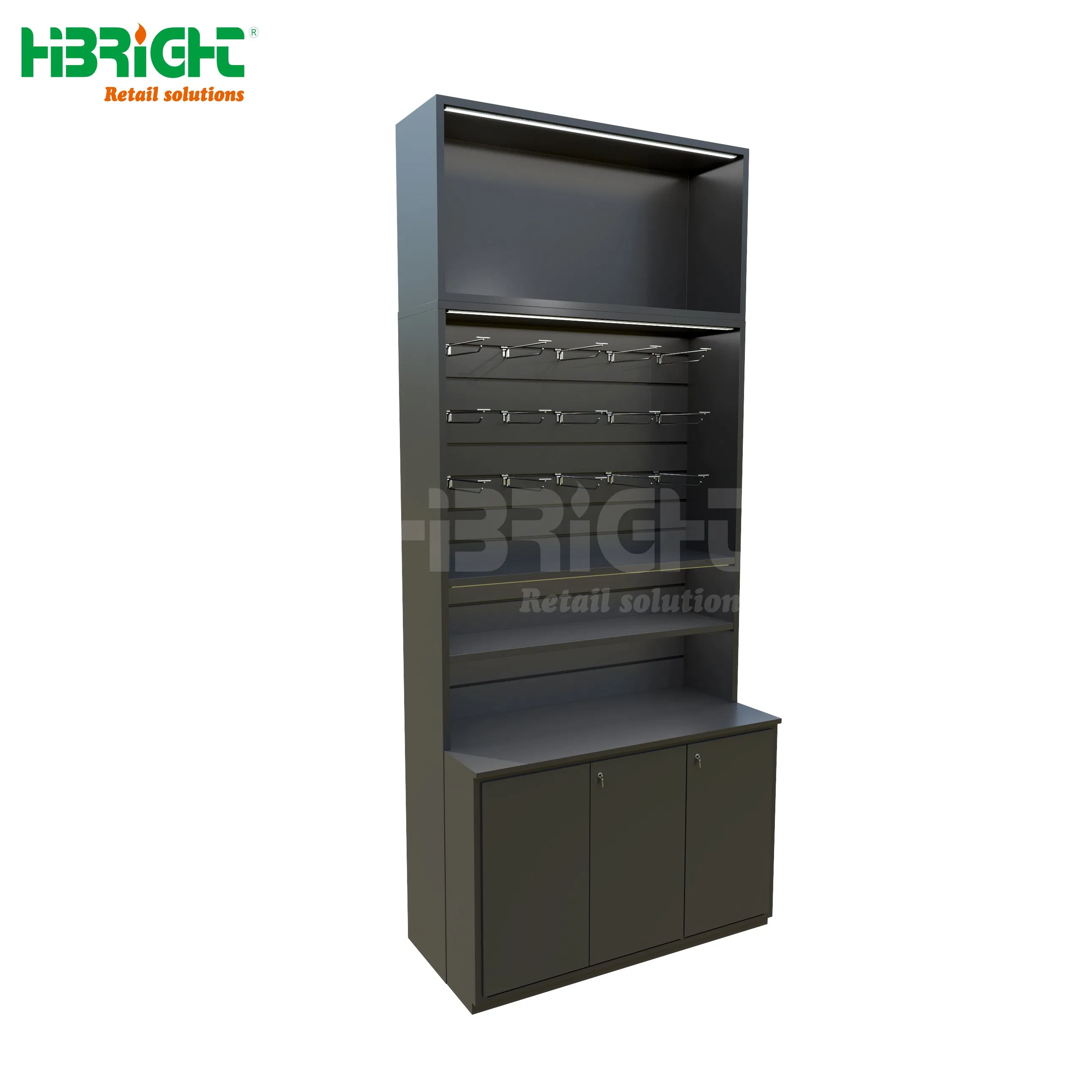 Highbright Custom Df Supermarket Shelves Iron Shopping Mall Racks with Dimensions Durable Metal Gondola Shelves