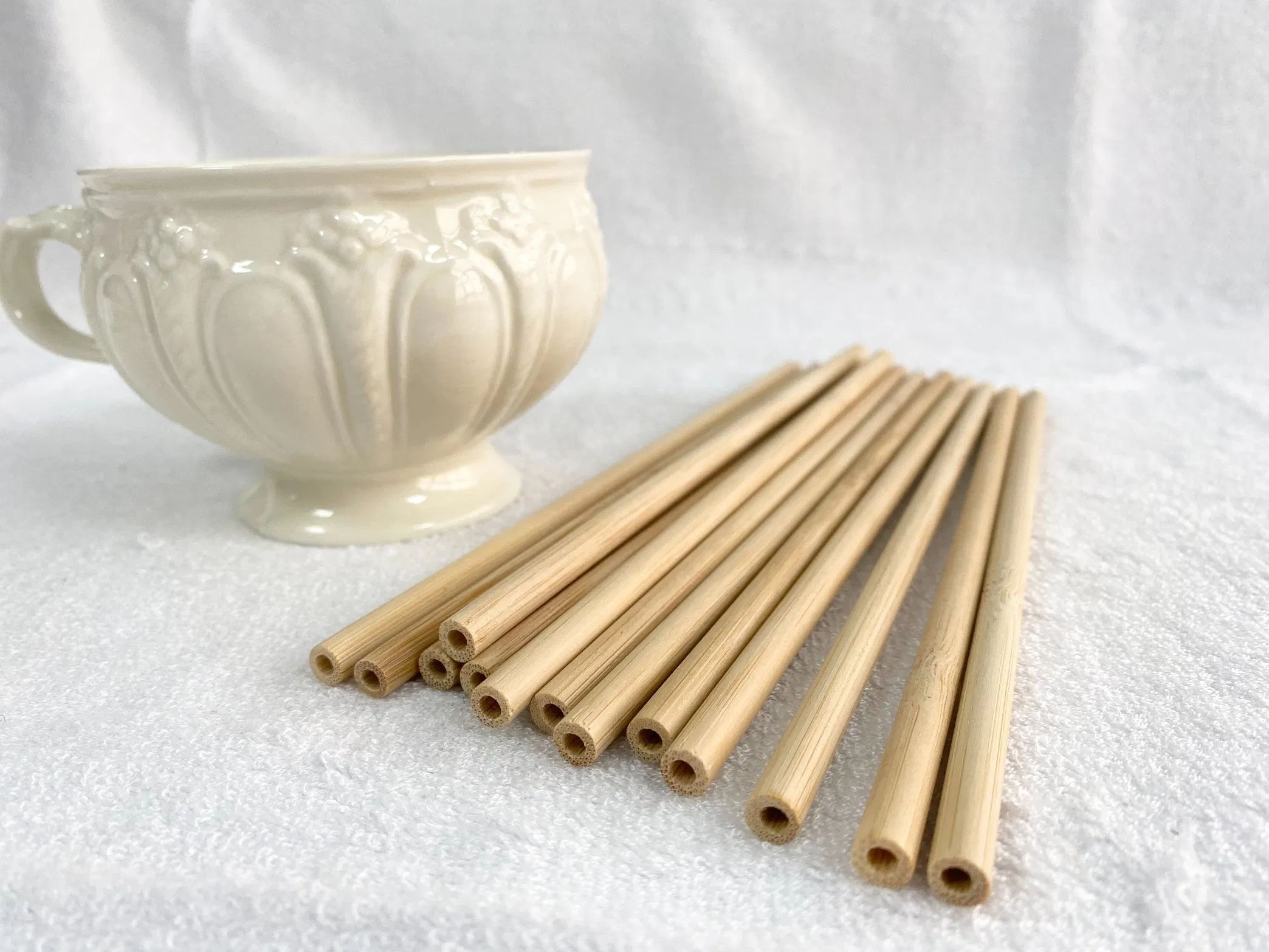 High Quality Biodegradable Bamboo Drinking Straws in Bulk Label Logo Factory Direct