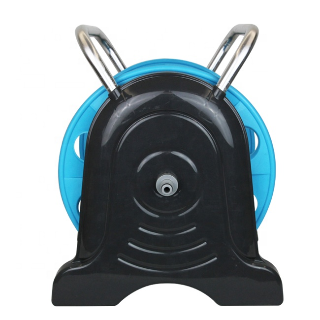 Small Portable Hand Crank Lay Flat Home Garden Irrigation Water Hose Reel