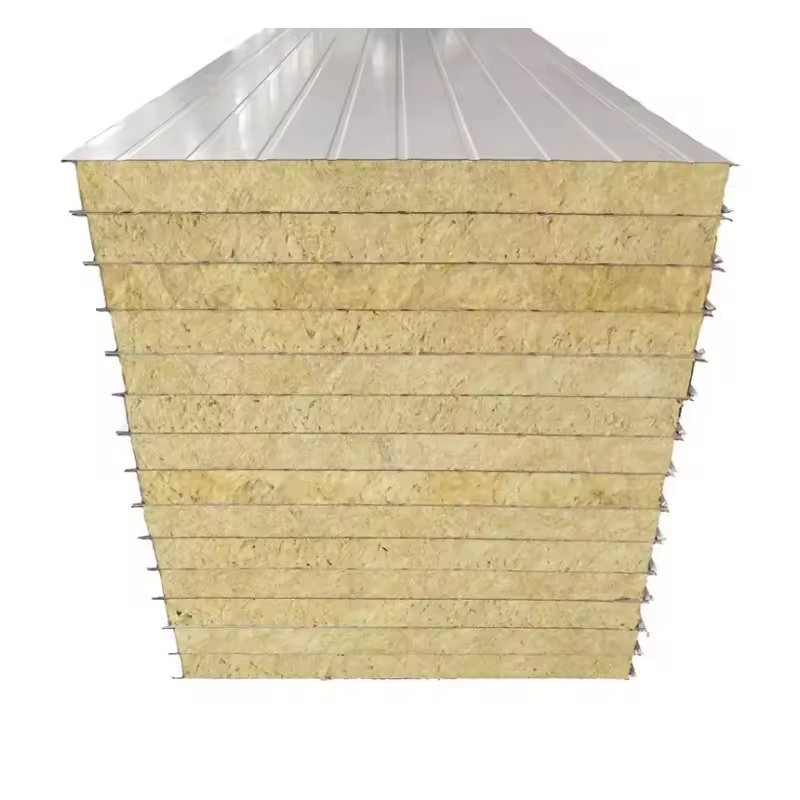 180kg M3 1200 X600mm Colored Steel Sandwich Rock Wool Board
