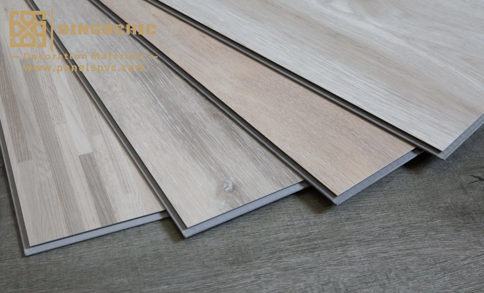 Click Lock Waterproof PVC Anti-Slip 5mm 6mm Luxury Spc Vinyl Spc Flooring