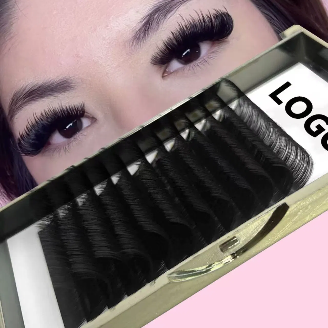Label 0.05 Lash Sample Test for Individual Extension Matte Black Cashmere Lashes