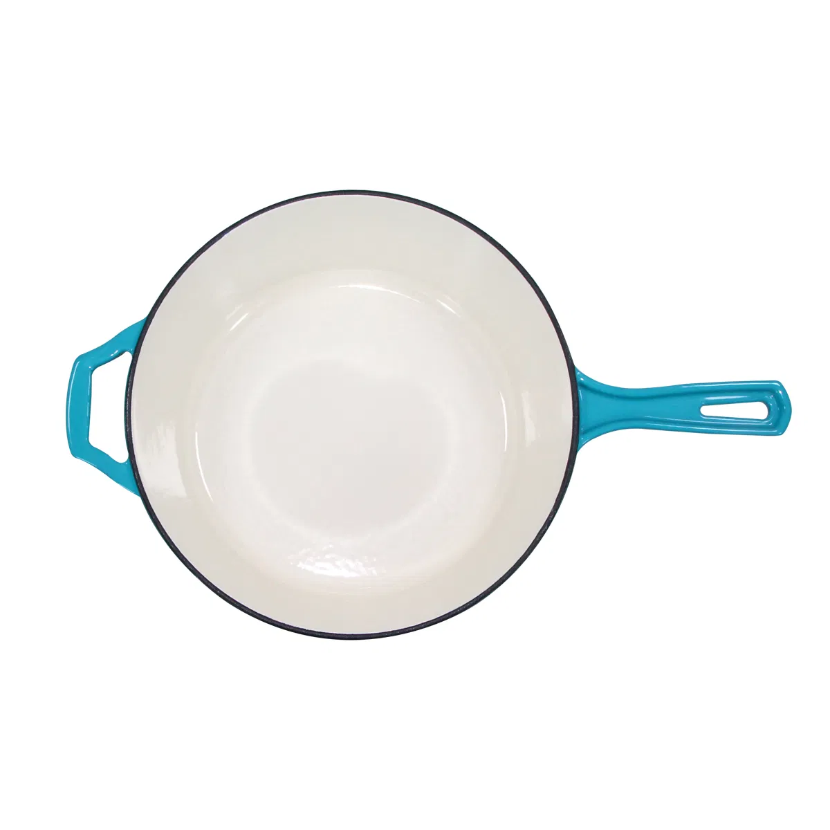 Enameled Cast Iron Double Use Saucepan /Frypan, with Handle