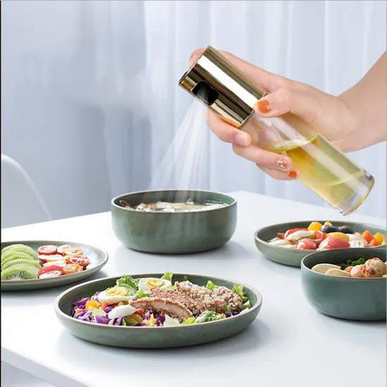 304 100ml Stainless Steel Food-Grade Glass Oil Sprayer Bottle Dispenser Kw002_2