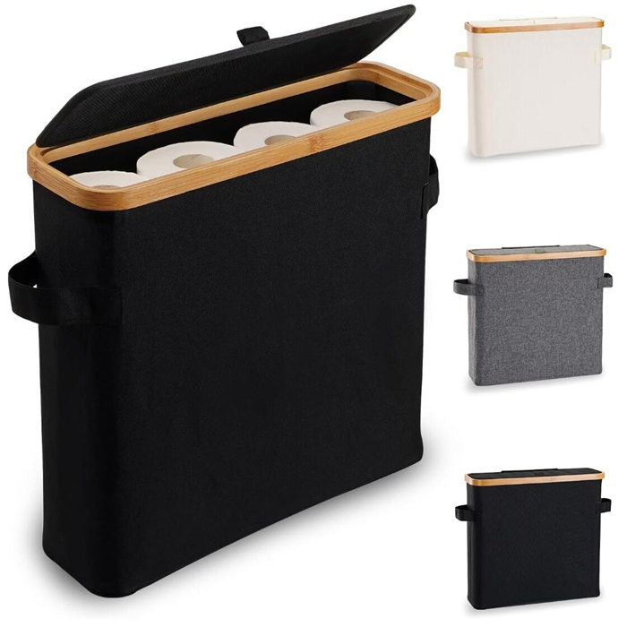 Toilet Paper Storage Box Bathroom Tissue Storage Bin with Handle