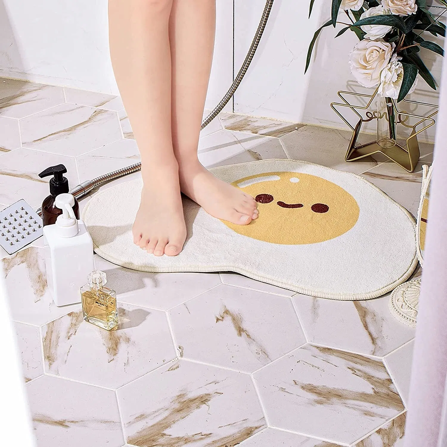 Cute Design Polyester Kids and Pet Friendly Area Custom Water Absorbent Carpet Kitchen Bath Mat Non-Slip Rug Easy to Clean Mat