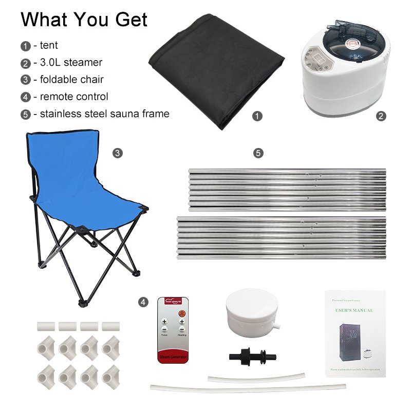 Reliable Portable Steam Sauna Wet Steam Tent Waterproof 3L Steamer Home Sauna