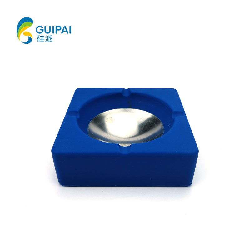 Silicone Pocket Ashtray with Middle Stainless Steel Part
