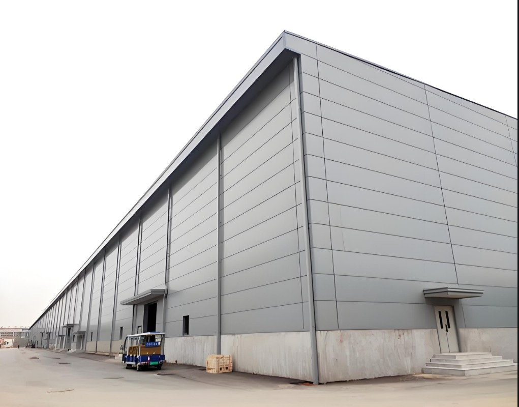 Solid H-Shape Beam Flexible Customized Metal Arch Building Garage Steel Frame Warehouse