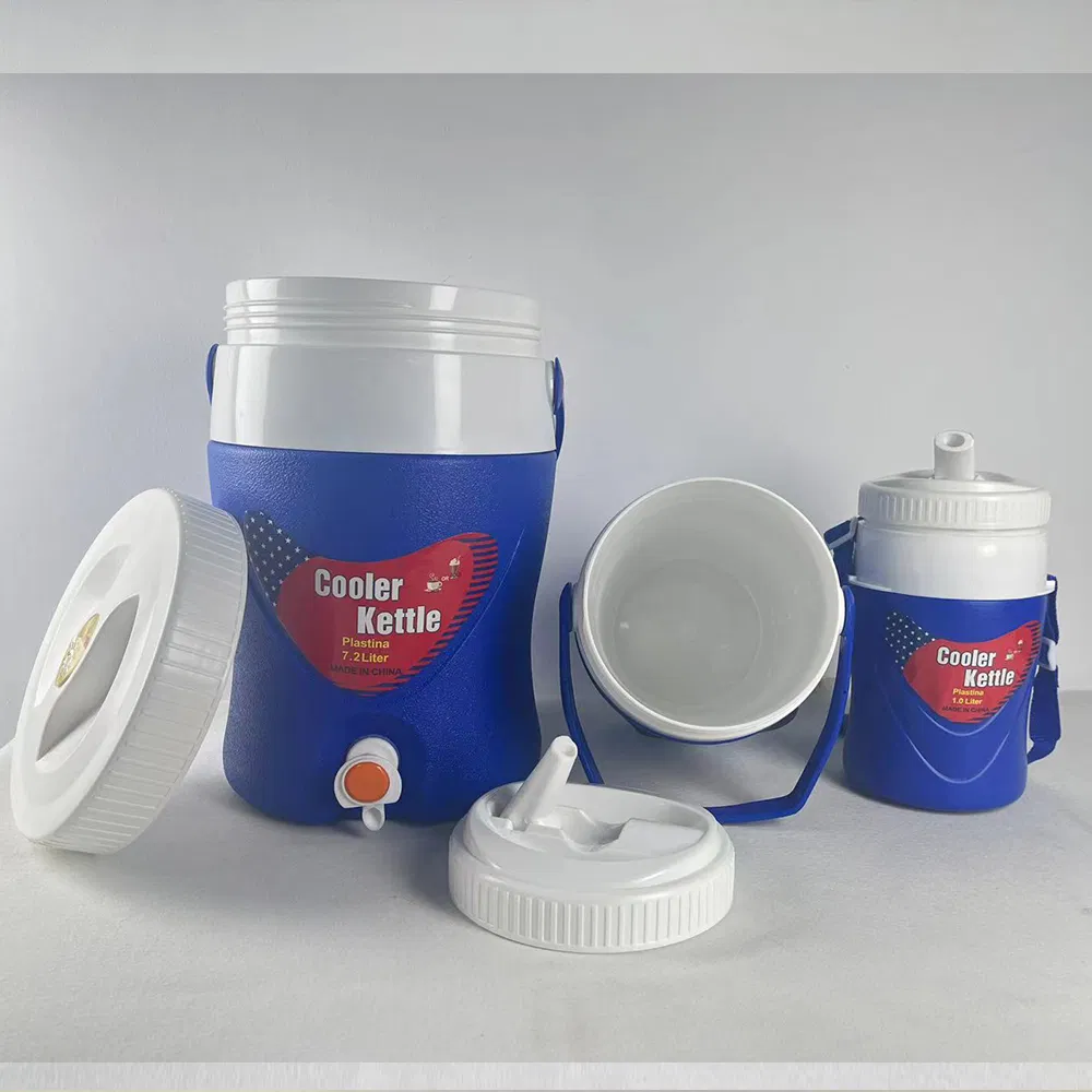 3PCS Cooler Chest Set Outdoor Insulated Cooler Box Fresh Ice Bucket Picnic Refrigerator Portable Food Beverage Cold Fresh Box for Camping Beach Car