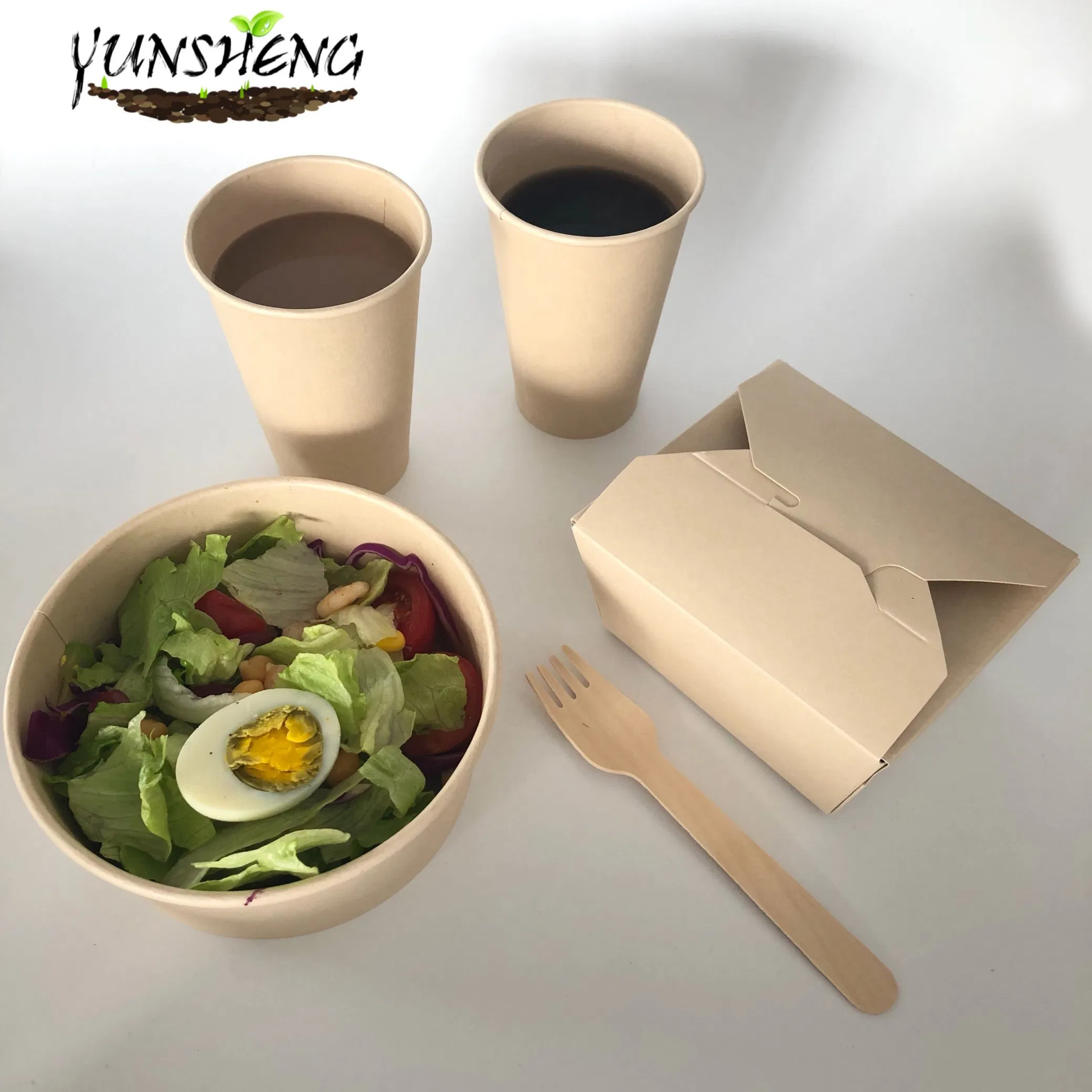 Kraft Salad Bowls Microwave Containers Street Food Packaging