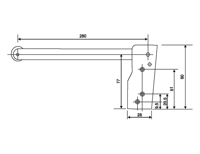 Concealed Fire-Rated Stainless Steel 304 Gravity Door Coordinator