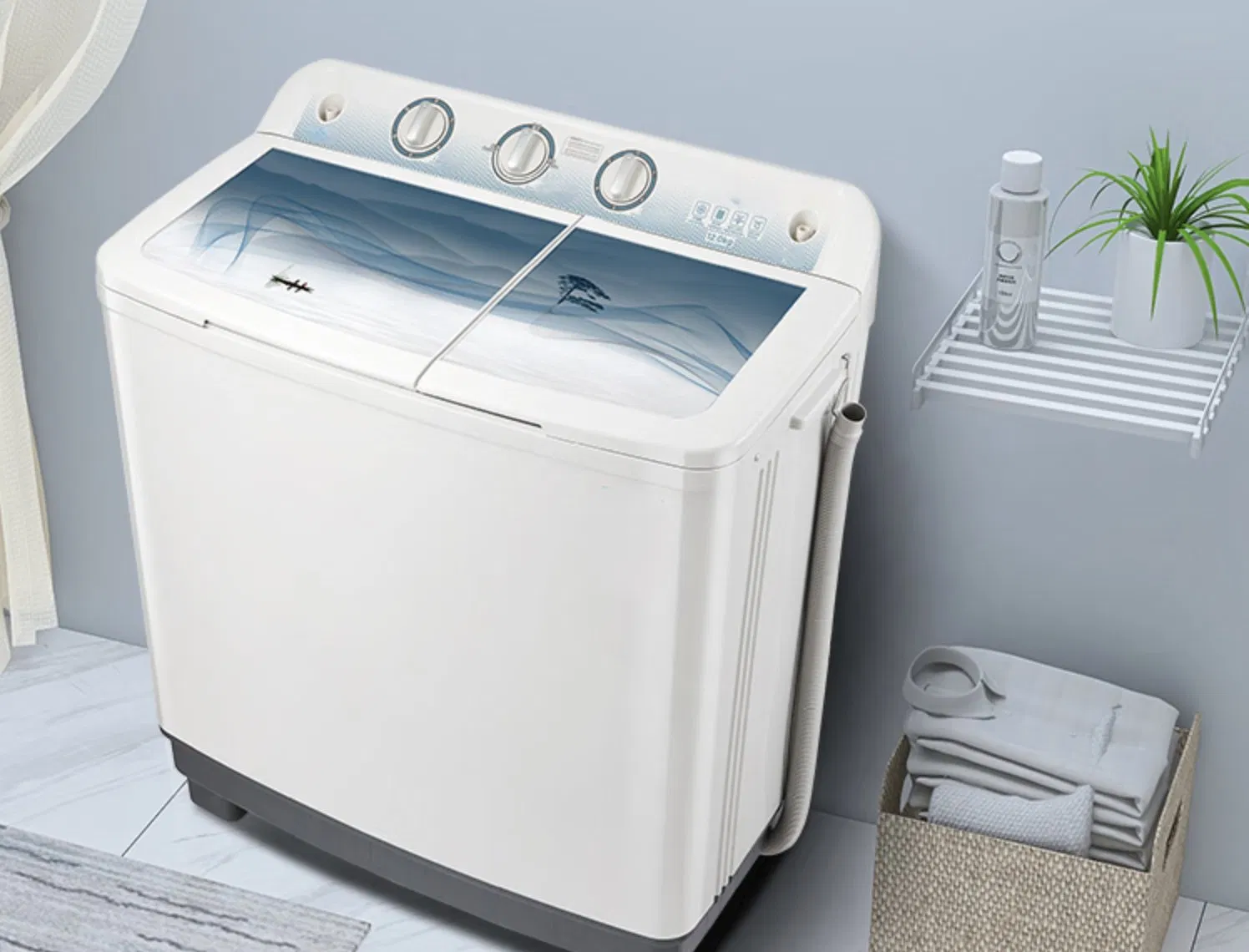Advanced 6.0kg Home Washing Machine with High-Speed 1300rpm Spin (More: Washing machine\Ice Maker\Air Conditioner)