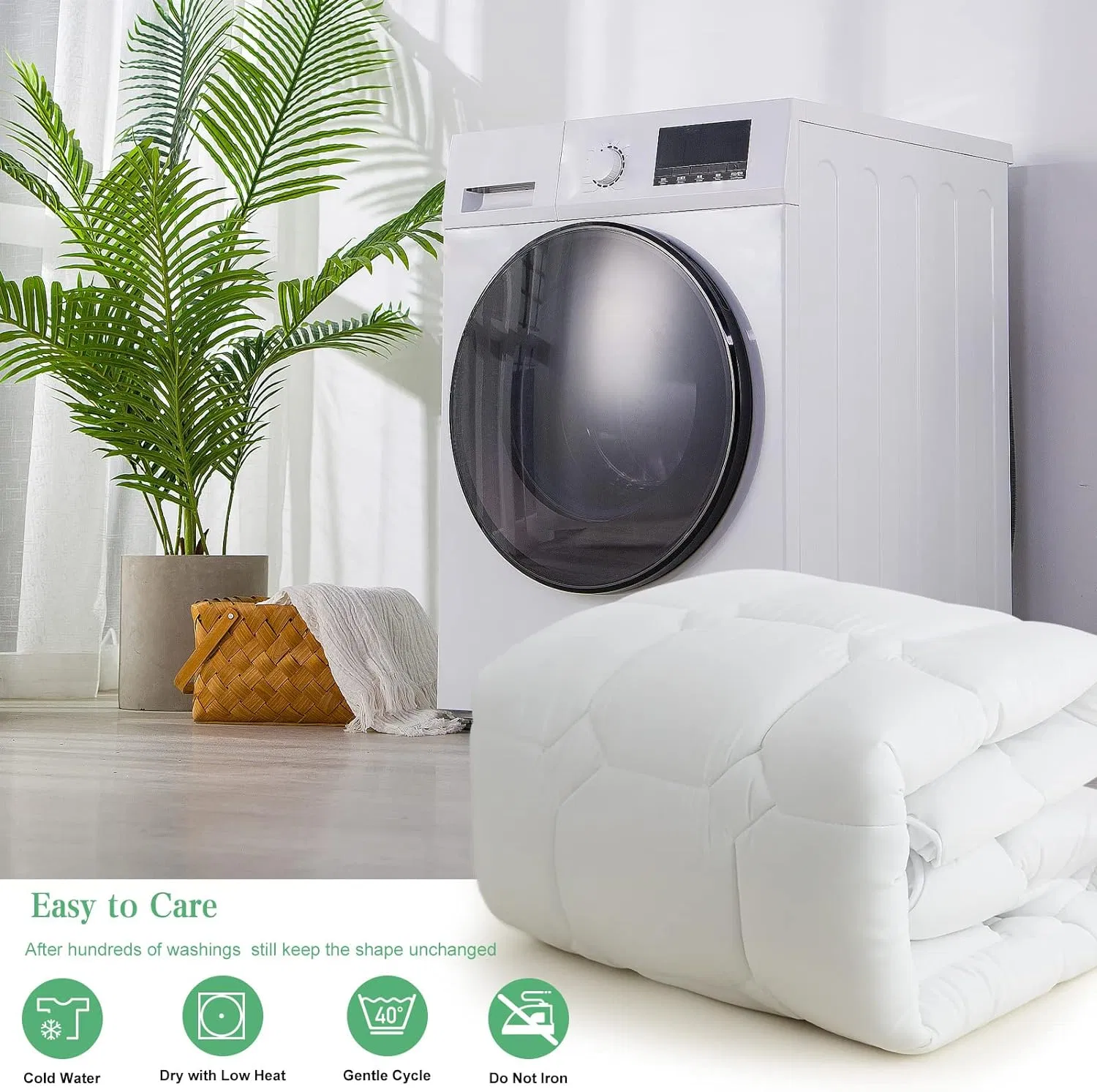 Ultra Soft Filling Mattress Topper Cooling Rayon From Bamboo with Deep Pocket