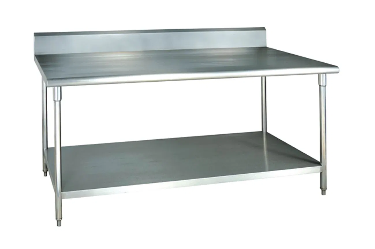 201/304 Stainless Steel Commercial Work Table with Backsplash (CZ120TK)