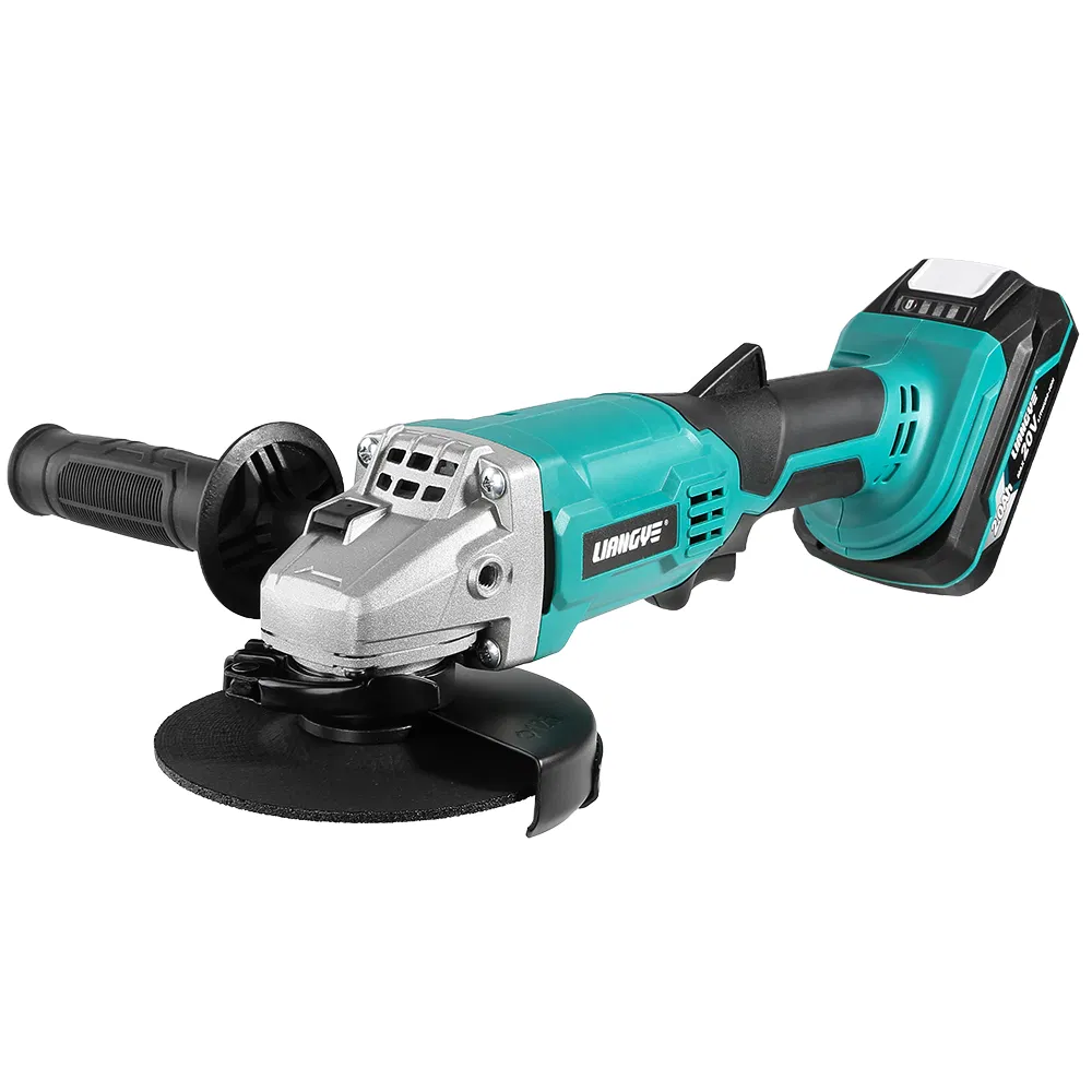 Liangye 18V Rechargeable Power Tools Professional Metal Cutting Tool Cordless Angle Grinder with 4-1/2 Inch Disc Size
