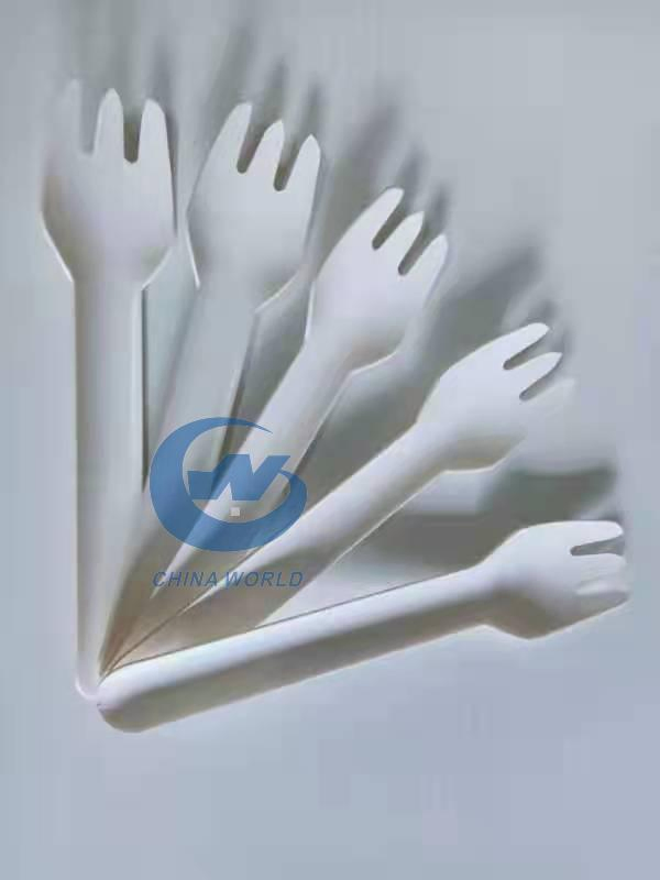 Disposable Paper Spoon Fork Knife Cutlery Set with Kraft Bag Package