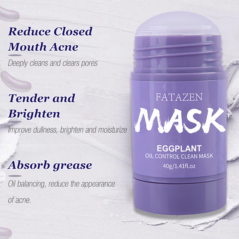 Organic Eggplant Anti-Aging Stick Deep Pore Cleansing Moisturizing Brightening Facial Cream