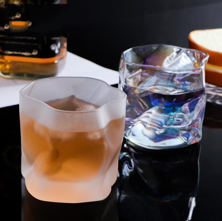 Unique Design Whisky Glass Cup Old Fashion Whiskey Glass Cup Lead Free Round