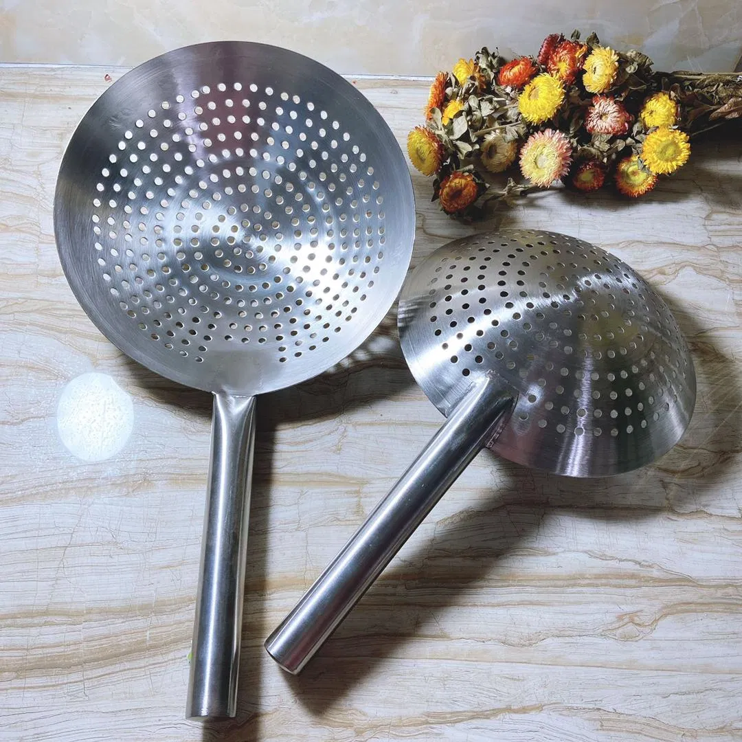 Kitchenware Cookware Sifter Mesh Strainer Stainless Steel Leakage Drum Colander